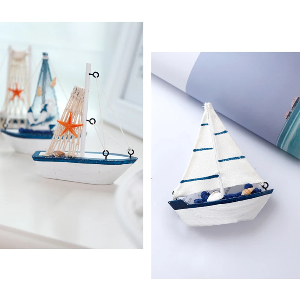 Детский Деревянный Парусный корабль игрушка в средиземноморском стиле