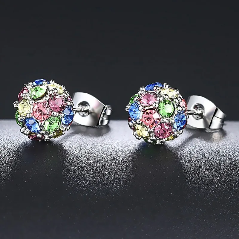 

Fashion 925 Stering Silver Color Jewelry Stud Earrings for Women Zircon Diamond Earring Topaz Saphre Gemstone Platinum Jewelry