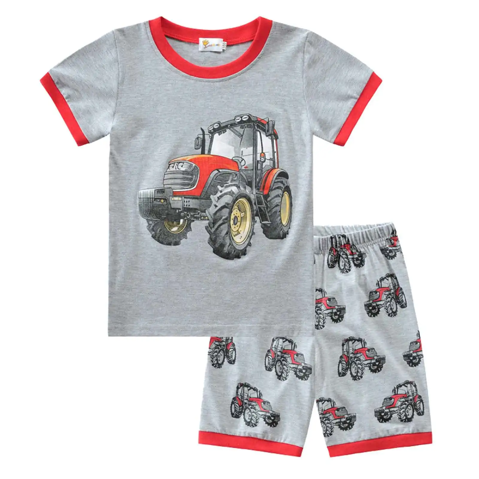 

Boys Cotton Pajamas Set Cartoon Cars Round For Child kids short sleeve pyjamas Girls Boys Sleepwear Home Wear 2~8 Years