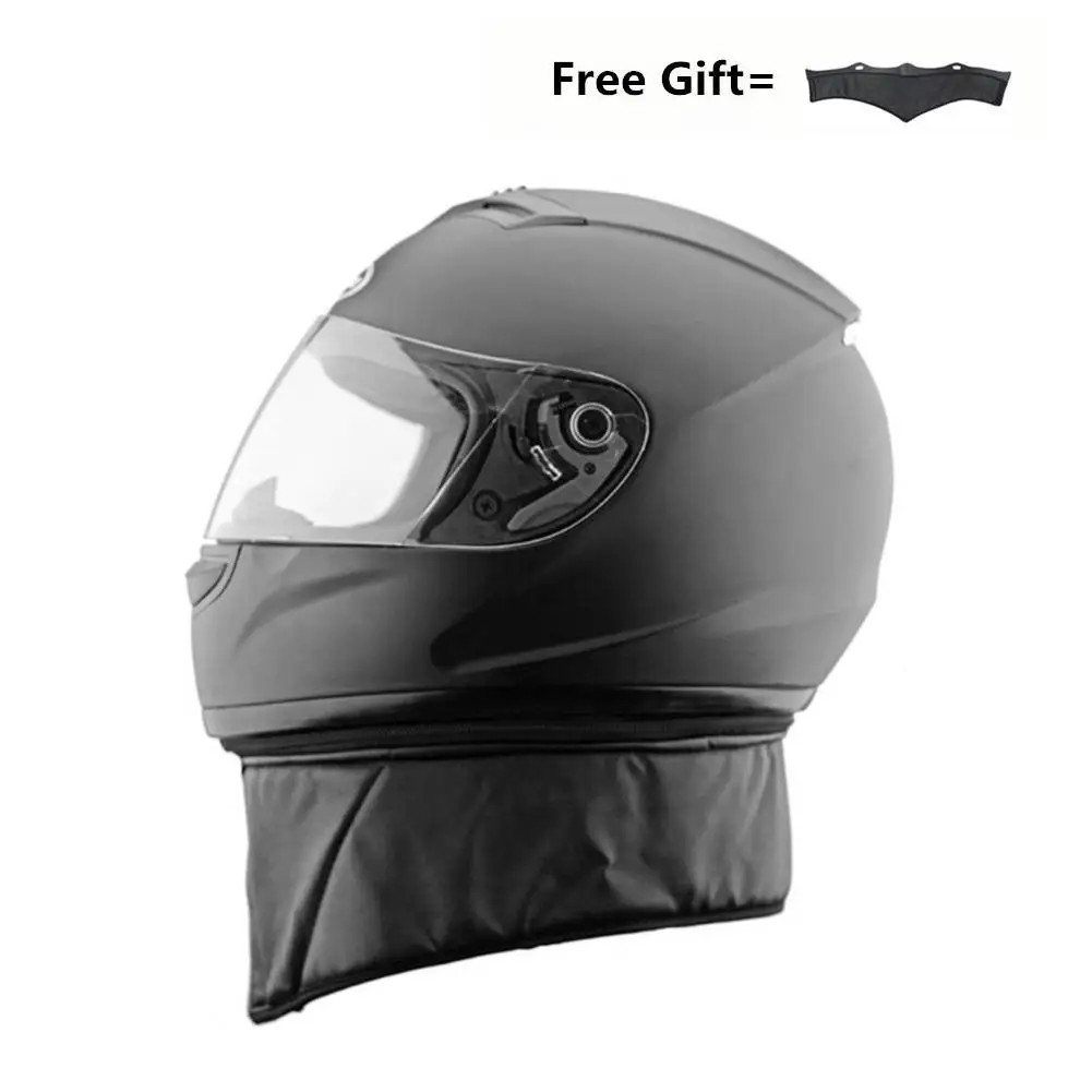 

Motorcycle Helmet Black Off-road Men Women Models General Four Seasons Helmets Winter Warm Full Face Helmet Eye Head Protection