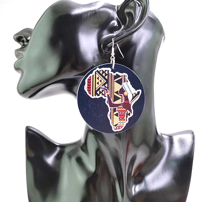 YD & YDBZ африканские висячие серьги женские деревянные Деревянные ювелирные