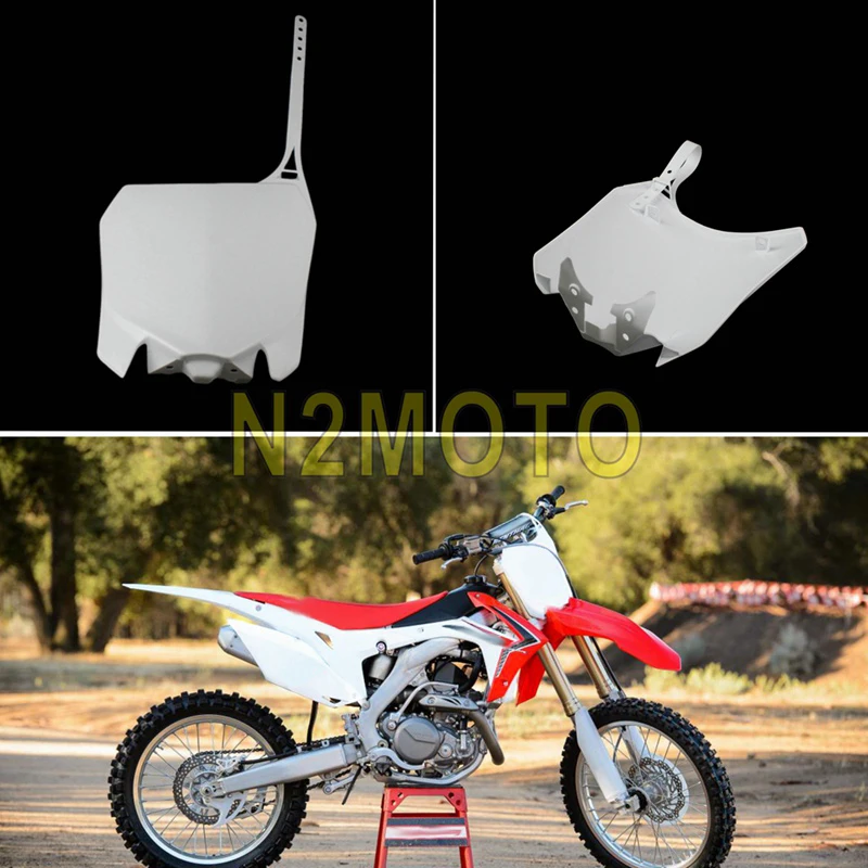 Белый Передний номерной знак держатель Supermoto цифровая доска для Honda CRF250R CRF450R CRF 250