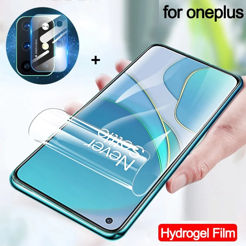 Hydrogel Film + Camera Glass For One Plus 8T Screen Protector One Plus 7T 8T Oneplus8 7pro hidrogel OnePlus Nord N100 N10 5G