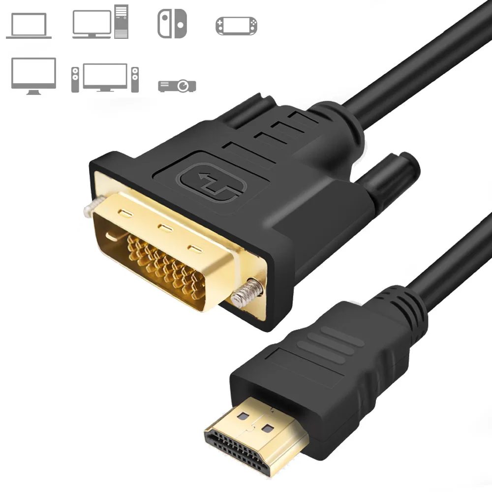 Кабель HDMI DVI M D адаптер 24 + 1 pin кабель 1080P для LCD HDTV XBOX PS3 ноутбука компьютера