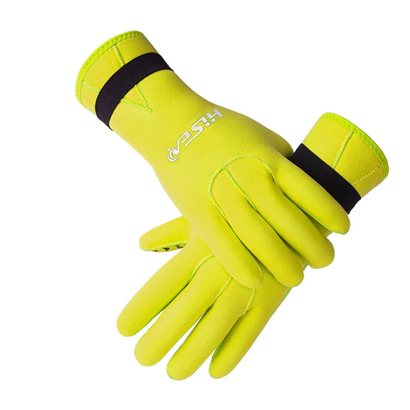 Однотонные теплые перчатки 3 мм с длинным крючком и петлей неопреновые для