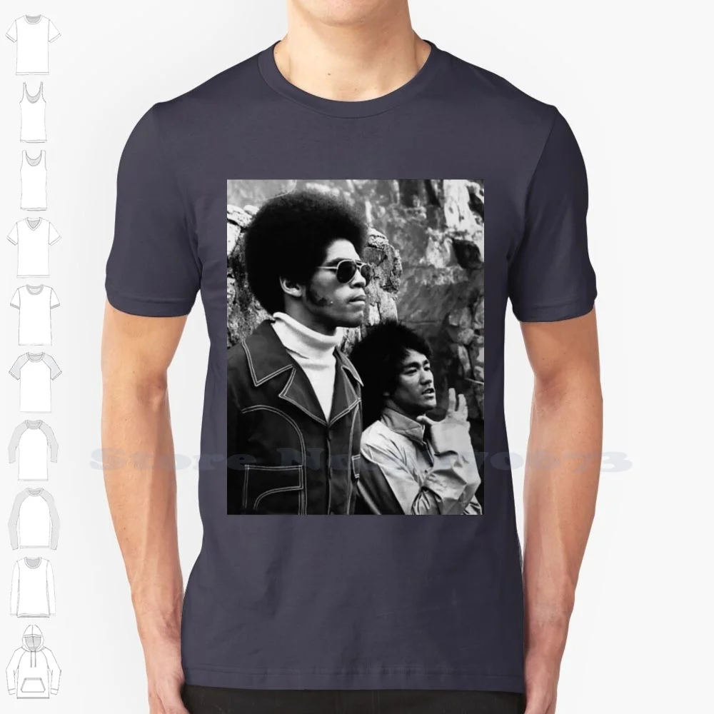 

Футболка с принтом Джима Войдите в «дракон» Брюса Ли, черно-белая футболка для мужчин и женщин, Джим войдет в «дракон» Брюса Ли