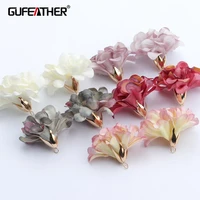 gufeather f145jewelry accessoriesdiy flower pendantsflower shapecharmshand madediy earringjewelry making10pcslot