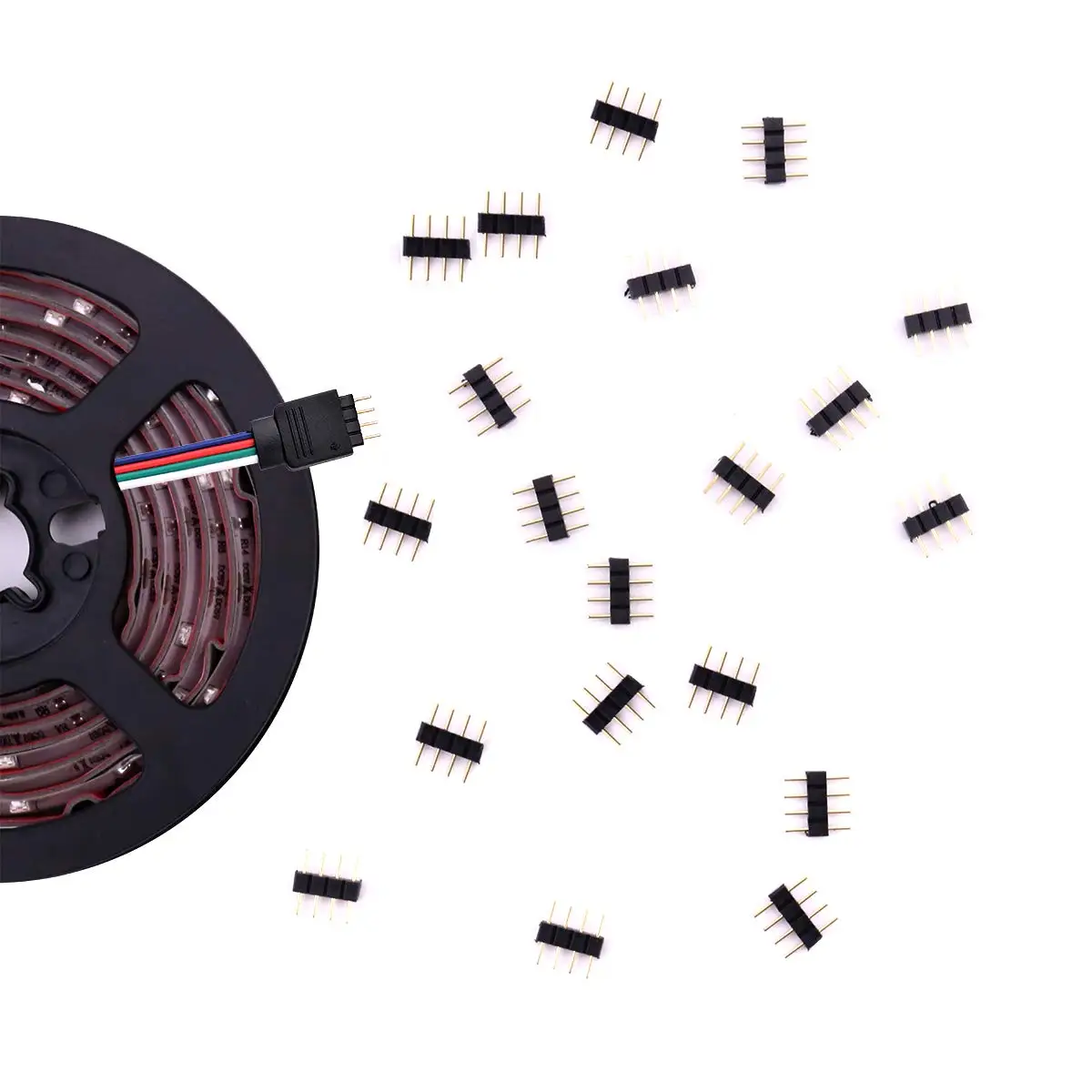 RGB 3528 5050 4Pin светодиодный светильник комплект ленточных соединителей PCB кабель PCB Зажим адаптер, предоставляет Большинство деталей для DIY