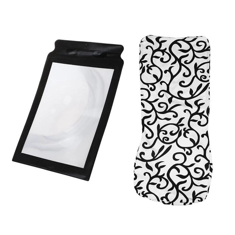 

1 Pcs A4 Full Page 3X Magnifier Sheet Large Magnifying & 1 Pcs Stretchy Dining Chair Cover Short Chair Covers Slipcover