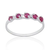 fashion silver ruby ring for daily wear 2mm natural ruby silver ring 925 sterling silver ruby jewelry