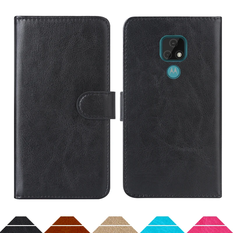 

Luxury Wallet Case For Motorola Moto E7 PU Leather Retro Flip Cover Magnetic Fashion Cases Strap