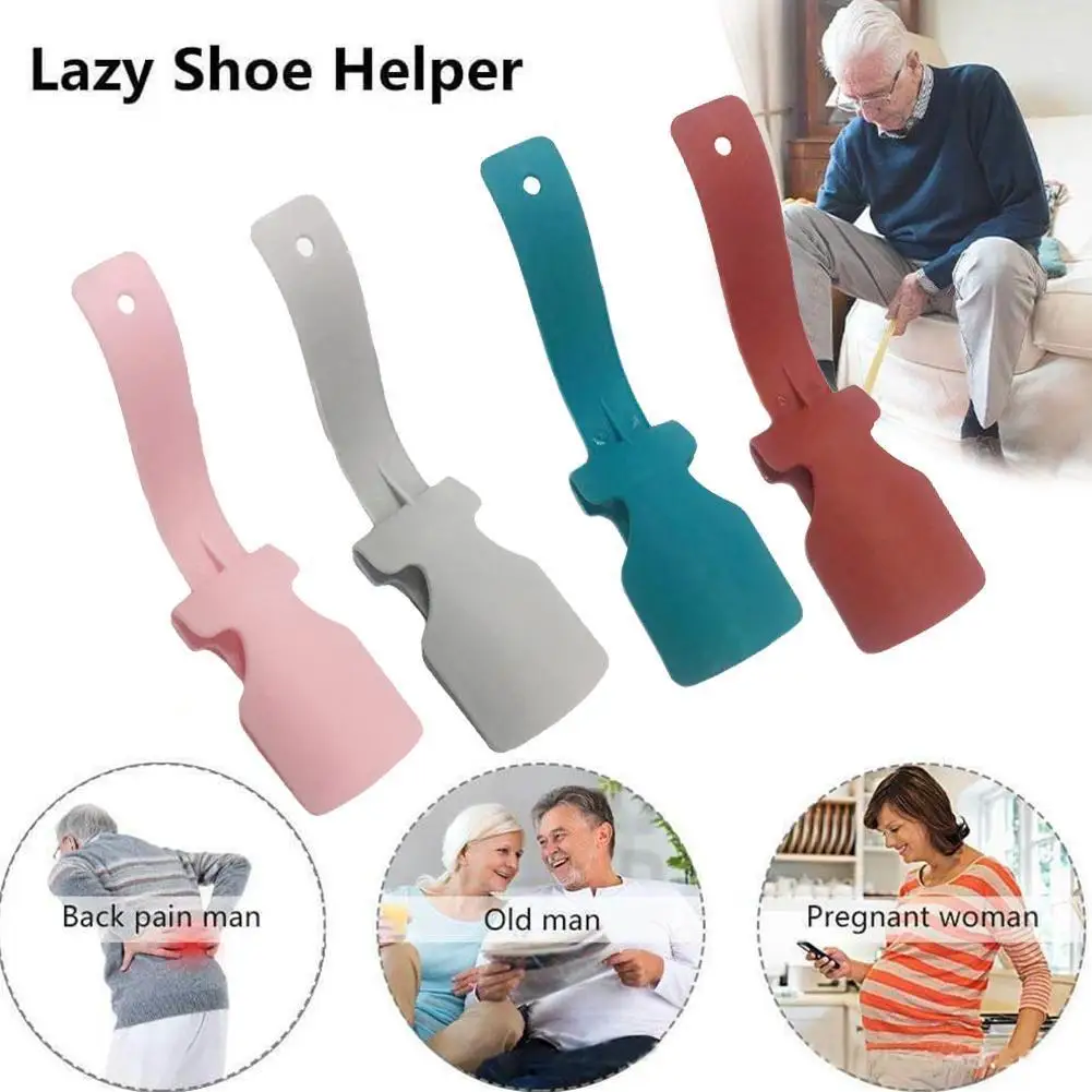

1 Pcs Colorful Lazy Shoehorn One Pedal Shoe Artifact on Helper Easy Unisex Horn Off Shoe & Handled Helper Lazy Shoe Lifting T4R9
