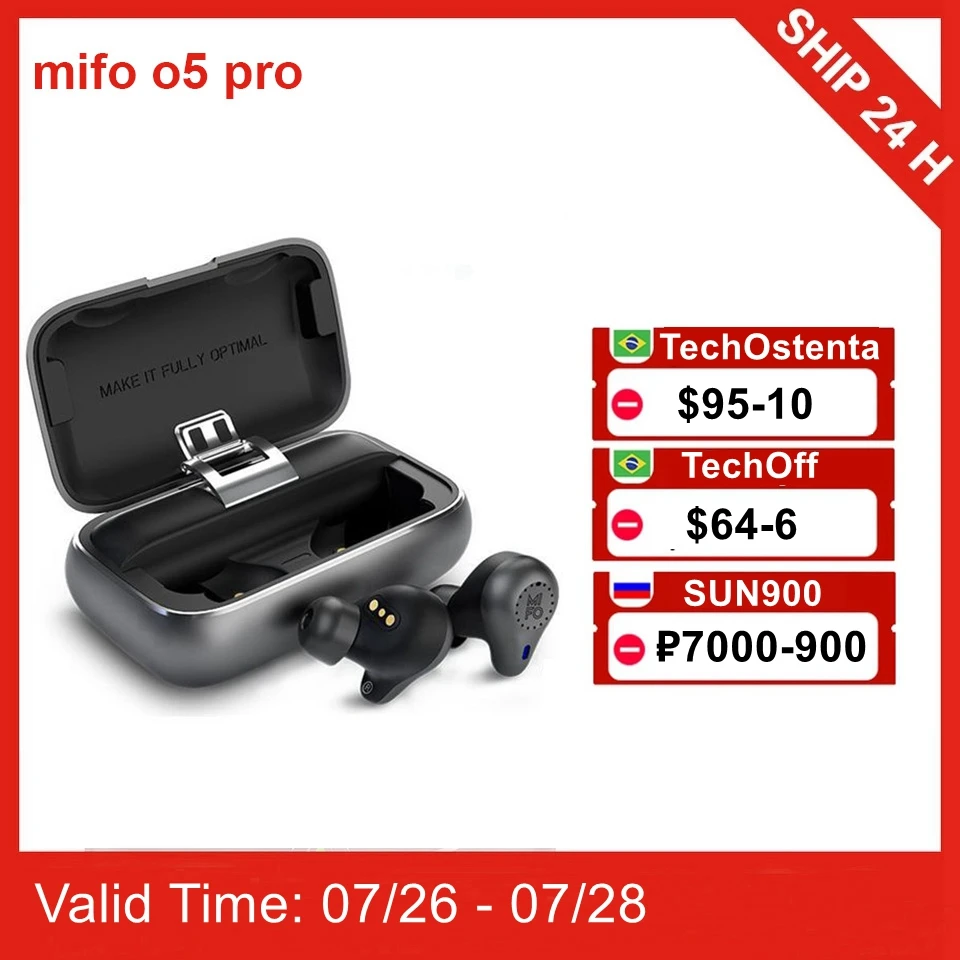 

Mifo O5 Pro Bluetooth 5.2 Tws aptx True Wireless Earbuds Balanced Bluetooth Earphones CVC 8.0 Noise Reduction 10H Play Time