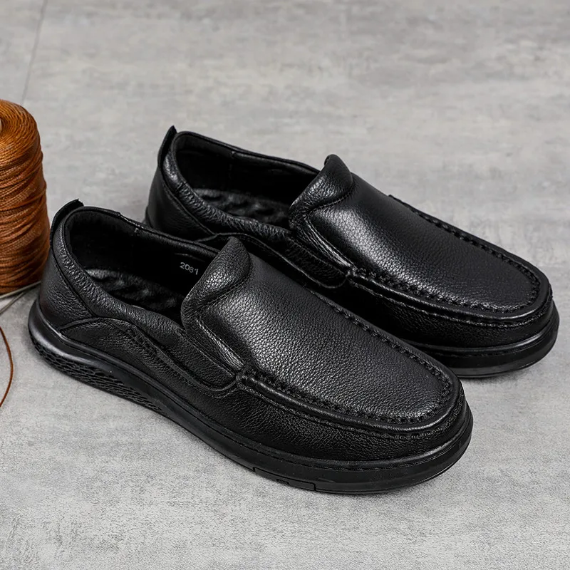 mens dress shoes italian genuine leather luxury brand loafers slip on cow formal moccasins men | Обувь