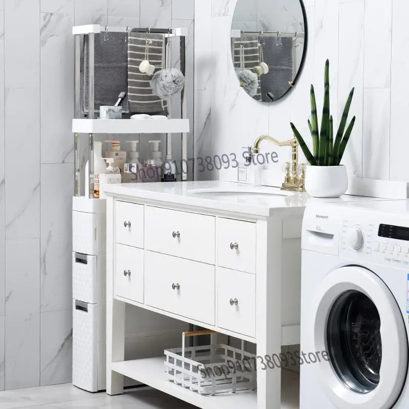 18 см полка для унитаза напольный Многоэтажный стеллаж хранения в туалете узкий