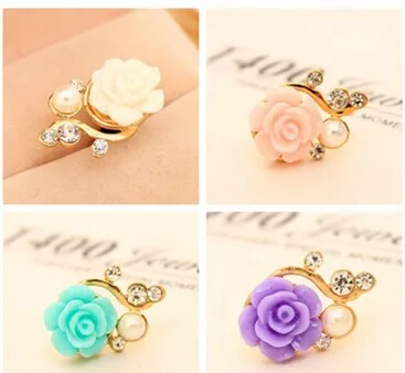 Модные и стильные однотонные смолы цветок Пылезащитная заглушка для 3 5 мм штекер