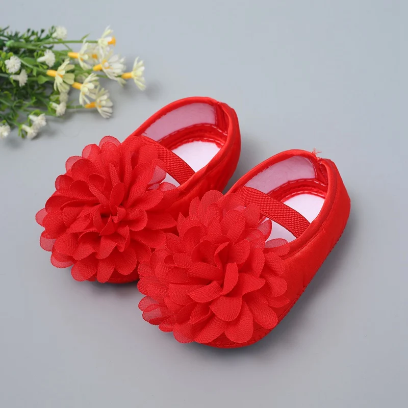 

Baby Girl Shoes For Toddlers Newborns Children Princess Flowers Bowknot Slip-On Crib Shoes Infant Babies Casual First Walker