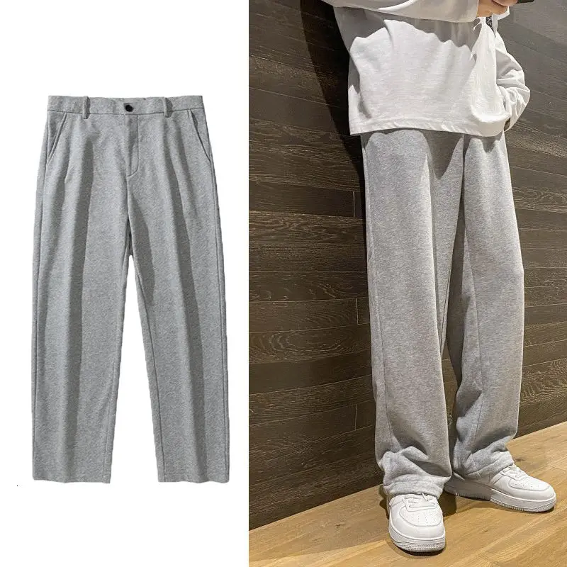 

2021 spring new loose straight leisure sports pants for men