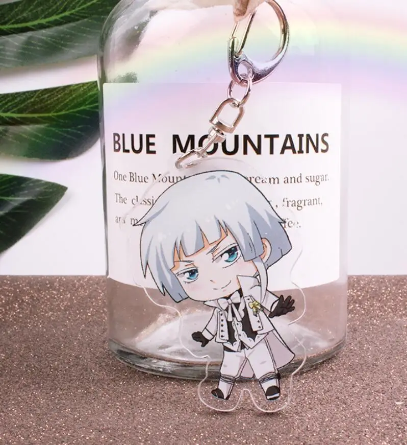 as pictured Аниме Черный Дворецкий Kuroshitsuji Ciel Sebastian милый акриловый рисунок Брелок Украшение Коллекция Модель игрушки Косплей - Цвет: as pictured