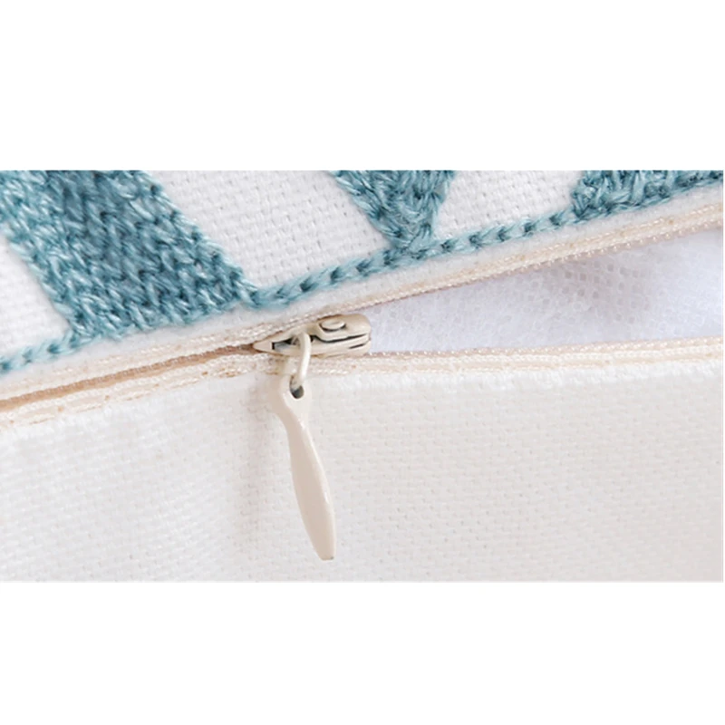 1 шт. голубая хлопковая наволочка с 3D вышивкой | Дом и сад