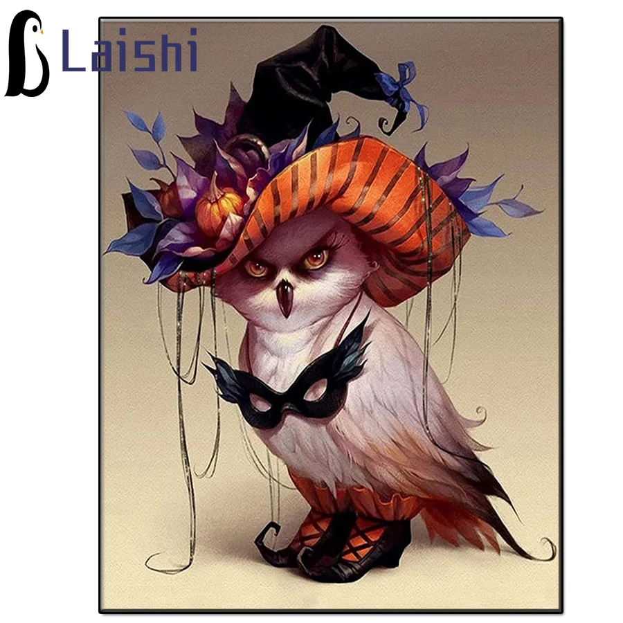 

Diamond Painting Halloween decoration, witch hat, owl 5d DIY Embroidery Cross Stitch Art Craft Full Square/Round Home decor