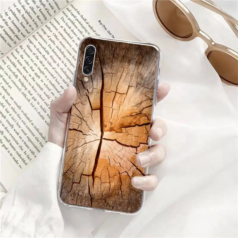 

Wood texture mahogany Phone Case Transparent for Samsung A71 S9 10 20 HUAWEI p30 40 honor 10i 8x xiaomi note 8 Pro 10t 11