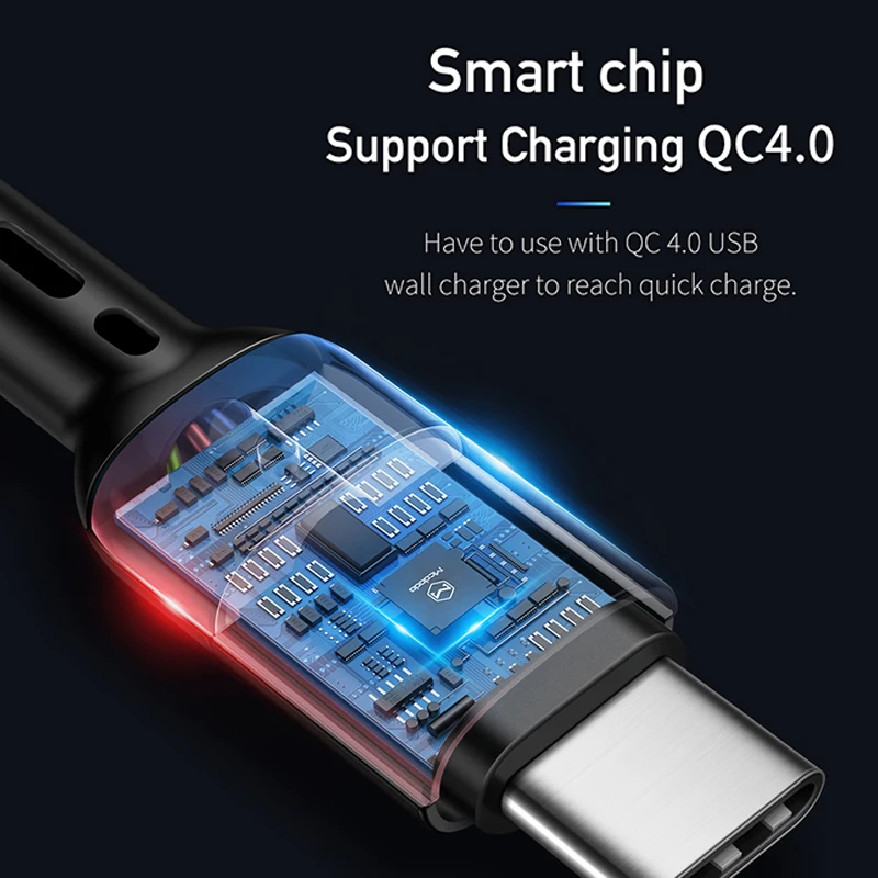 Mcdodo 1 8 м пружинный удлинитель стационарный USB-кабель Тип C для Samsung Huawei P30 Pro Xiaomi Phone