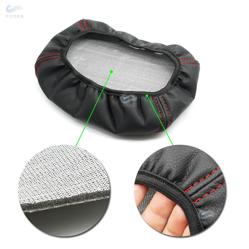 Черно-красная линия из искусственной кожи с губкой автомобильные аксессуары