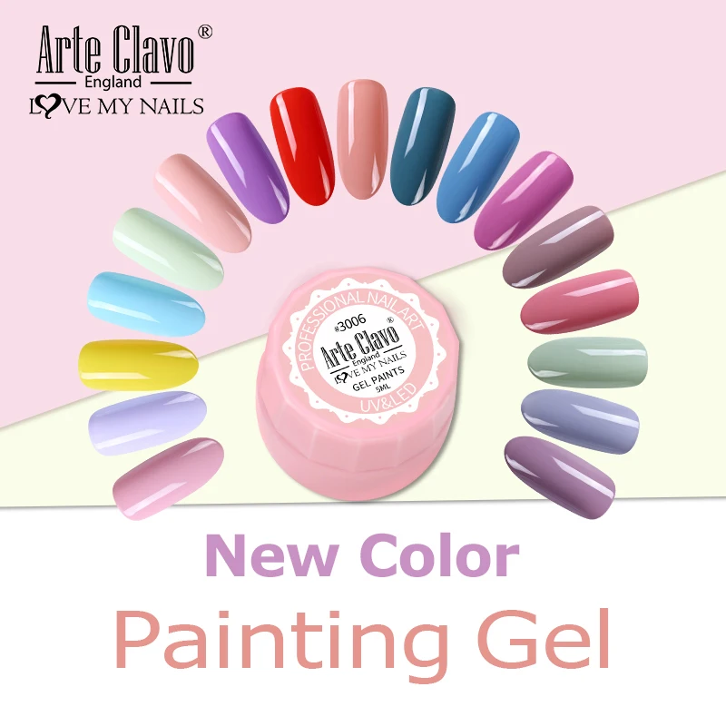 Гель лак для ногтей Arte Clavo снимаемый замачиванием рисования УФ маникюра