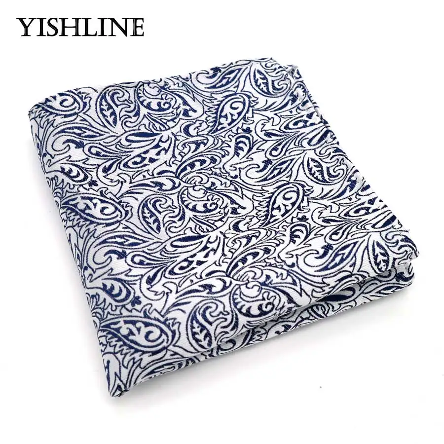 33 цвета модные мужские полиэстер шелковые карманные квадраты 25 см Пейсли дизайн
