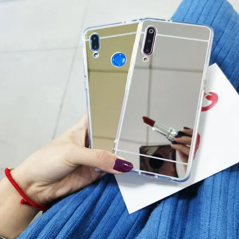 Глянцевый зеркальный эффект чехол для XiaoMi Redmi Note 8 Note7 Note6 Note5 Note4 из мягкого ТПУ с