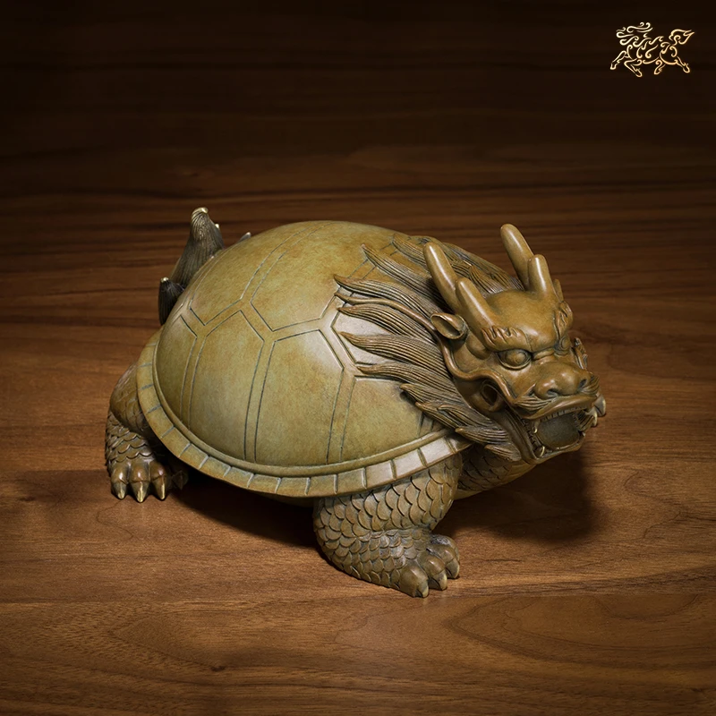 

Copper Dragon Turtle Statue Placed Pieces of Feng Shui Home Decoration Hotel Office Family Decoration Accessories Home Decor