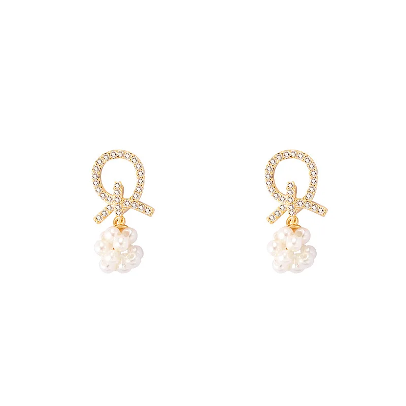 

Bead earrings temperament earrings high sense of simplicity and compact earrings