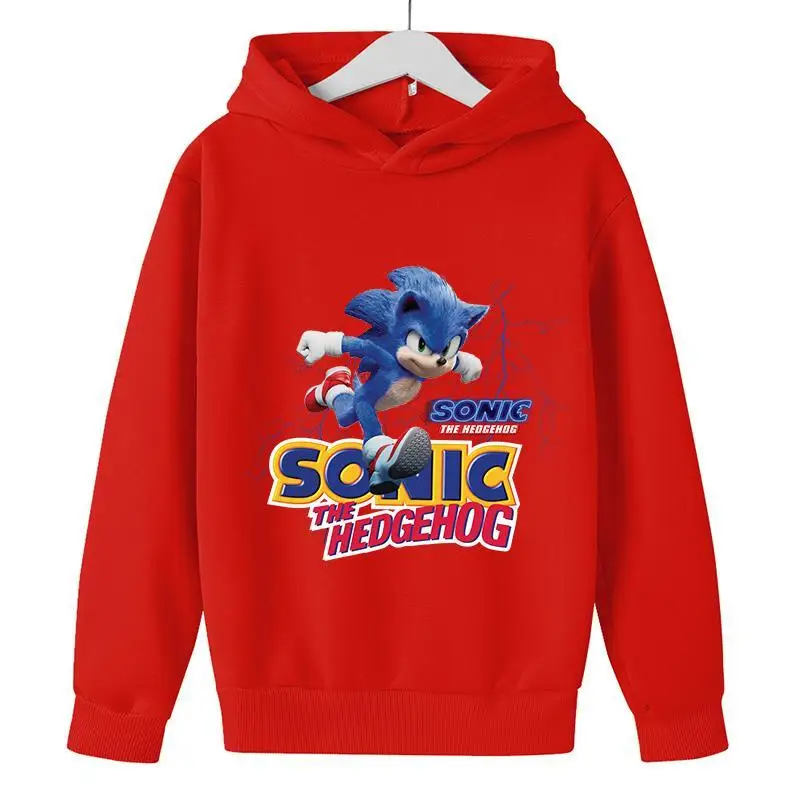 

Clothes Boys Pullover anime Sweatshirt cotton long sleeve Fashion Children Tops hoodie the Hedgehog Kids hoodies for teen girls