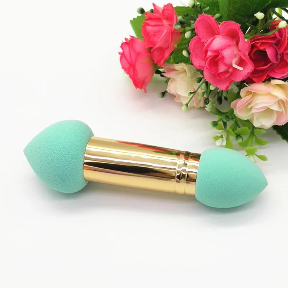 1 шт Двойная головная основа кисть со спонжем для макияжа гладкие Косметические