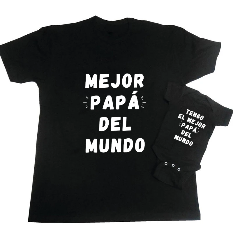 El mejor pap&aacute; del mundo, Tengo el mejor pap&aacute; del mundo, padre e hijo, hija, camisas a juego, padre y beb&eacute;, apariencia familiar, regalo-3