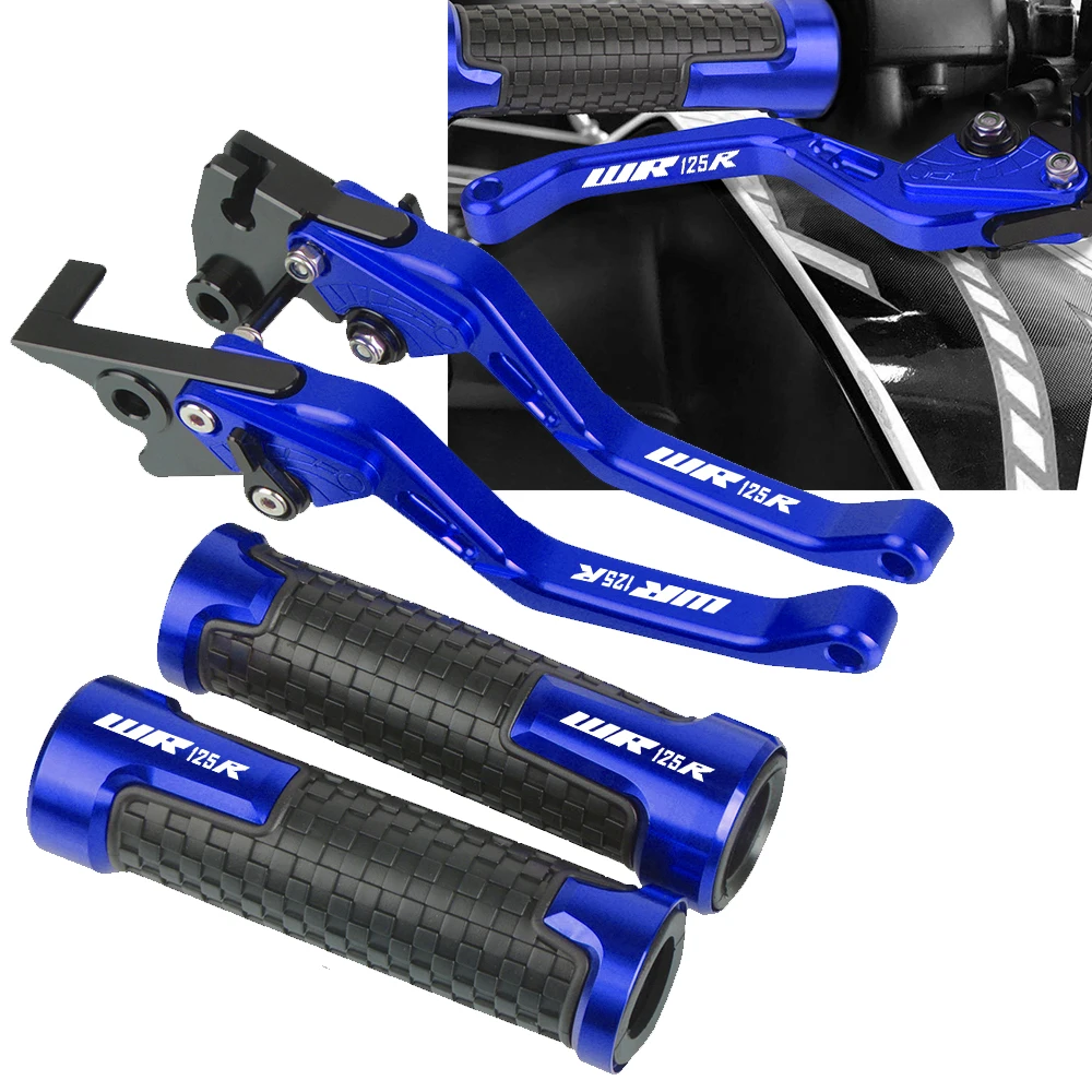

Motorcycles Aluminum Handle grips handlebar grip short Brake Clutch Levers For YAMAHA WR125X R 2012-2016 2013 2014 2015 WR125X R