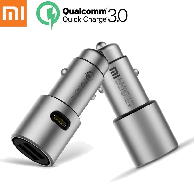 Зарядное устройство Xiaomi 36 Вт автомобильное два разъема с поддержкой быстрой