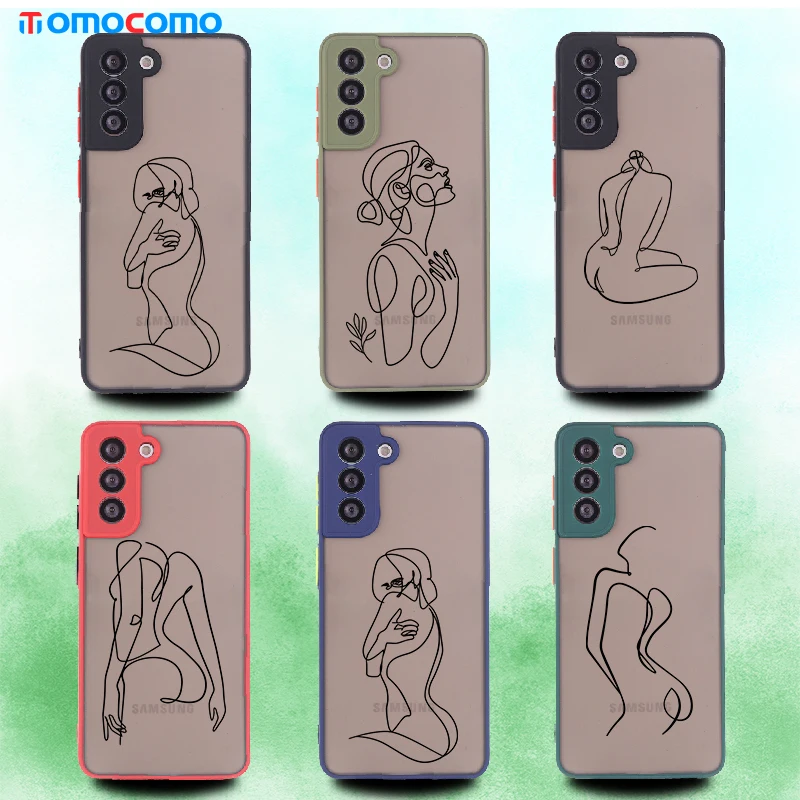 

Geometry Sexy Artistic Lines Phone Cover For Samsung Galaxy A30 A50 A70 A71 A51 A52 S8 S9 S10 S10P S21 Shockproof Matte Case