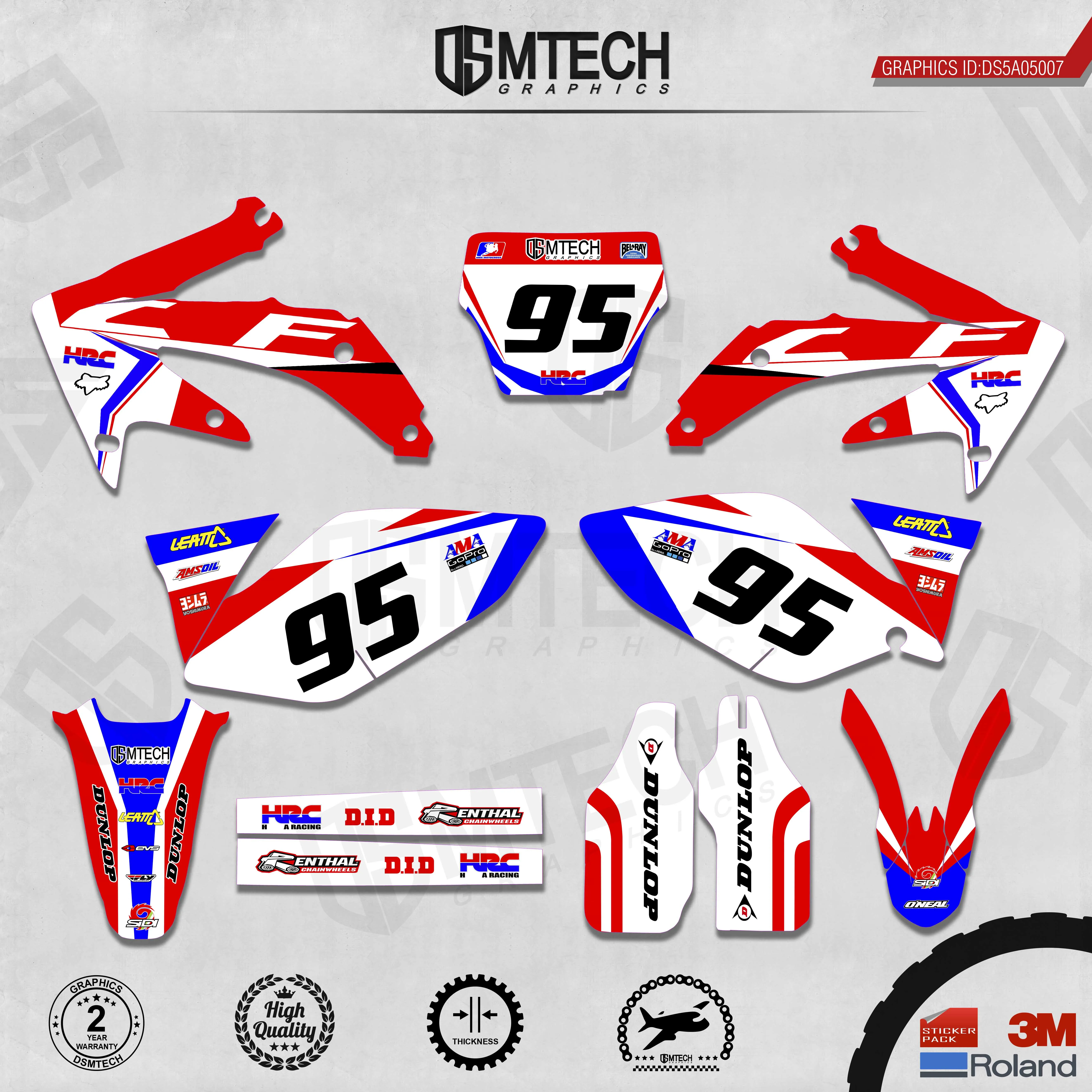 DSMTECH Customized Team Graphics Backgrounds Decals 3M Custom Stickers For 2005 2006 2007 2008  CRF450R 007