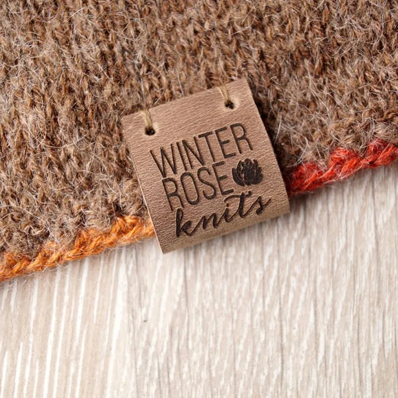 30 шт. ручной работы с фирменным логотипом Вязание этикетки Персонализированная