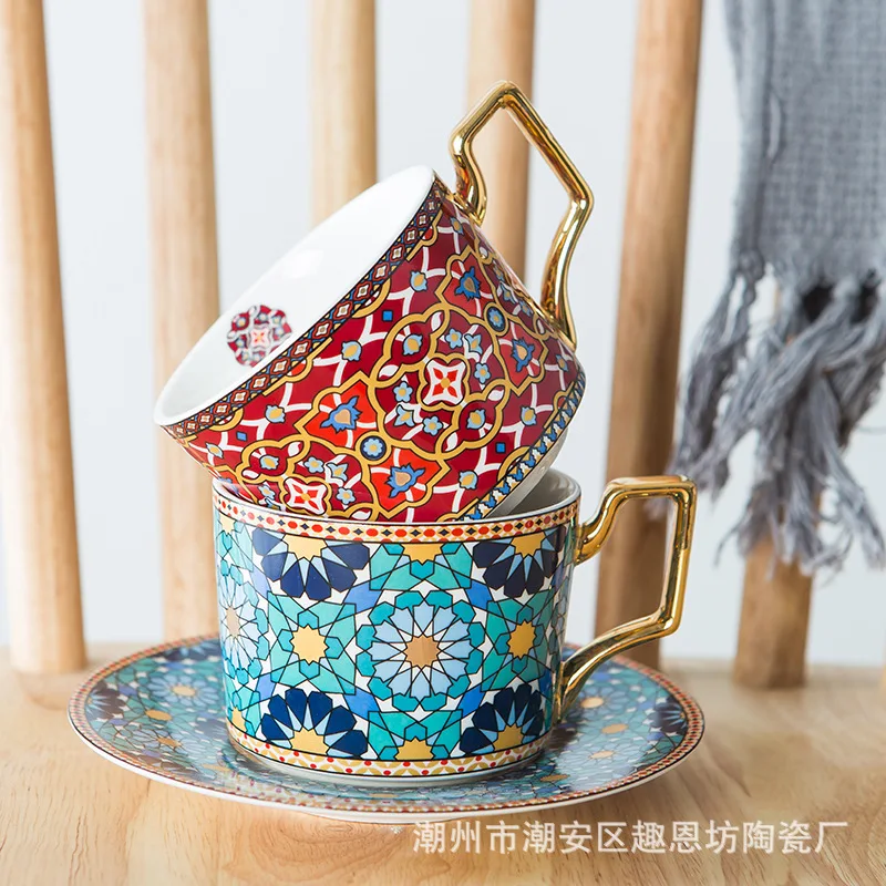 Роскошная кофейная чашка в европейском стиле марокканском английский сервиз для