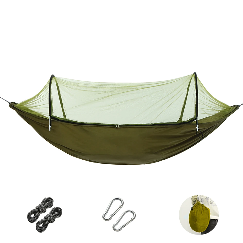 

Portable Automatic Quick Open Anti Mosquito Hammock Mosquito Net Outdoor Camping Hammock Swing Bed 150kg/330lb Bearing