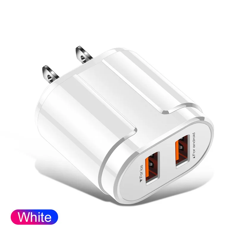 5 в A USB зарядное устройство для iPhone X 8 Plus быстрое настенное зарядное устройство адаптер EU/US для samsung S10 huawei Xiaomi быстрое зарядное устройство для Android - Тип штекера: White US Plug
