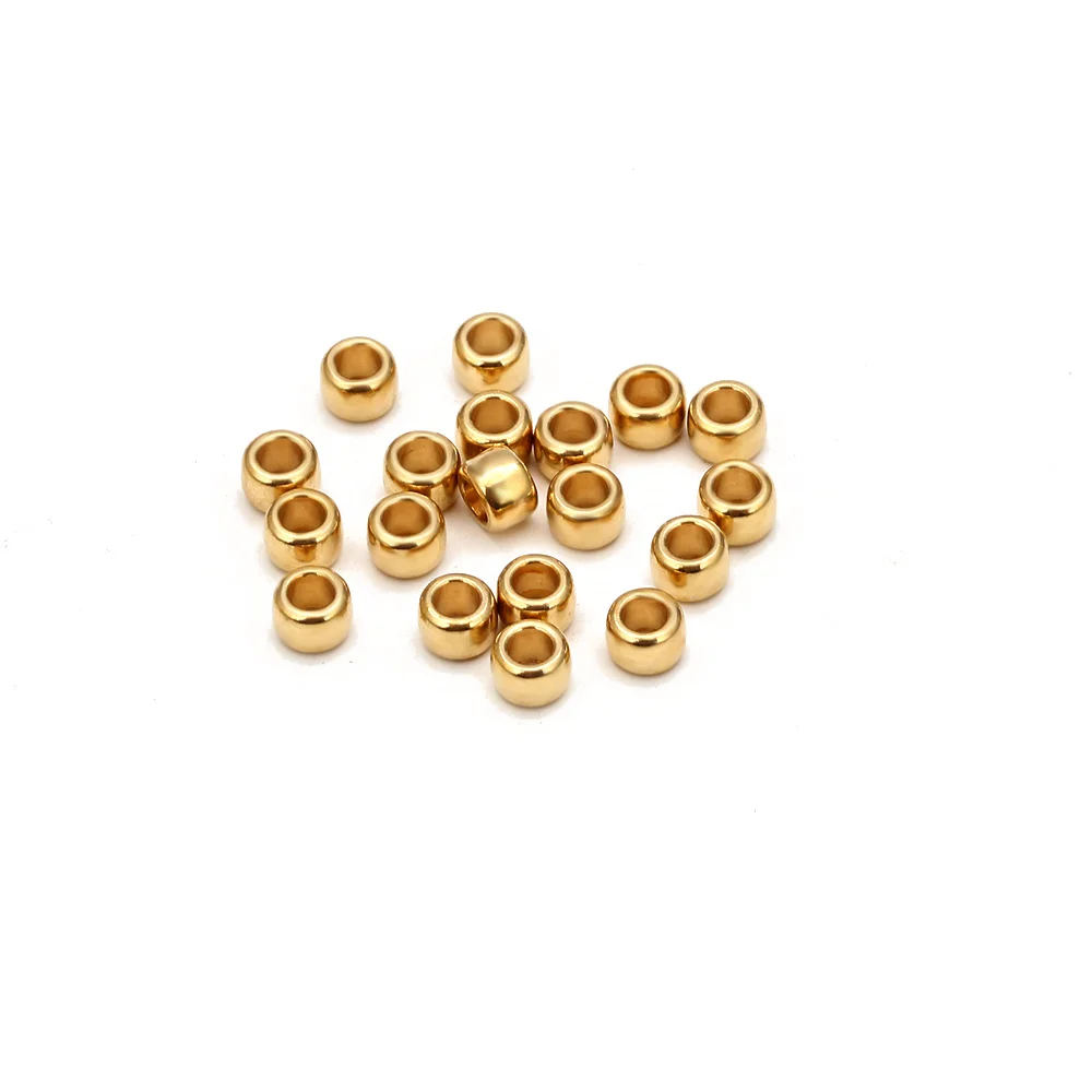 MEIBEADS 50 шт./лот медные бусины 5*7 мм с большим отверстием для браслетов аксессуары