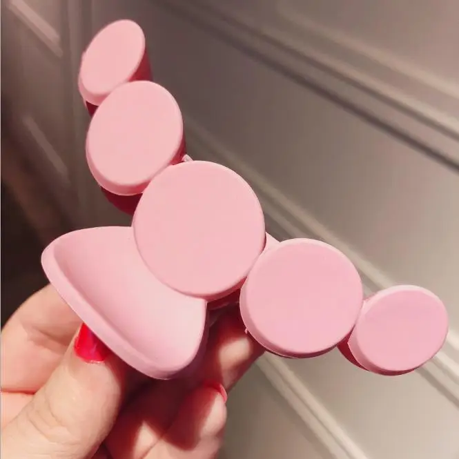 pink Модные женские Крабовые когти уксусная кислота ручная полировка шпилька для девушек Инструменты для укладки волос леопардовая лошадиная заколка для волос - Цвет: pink