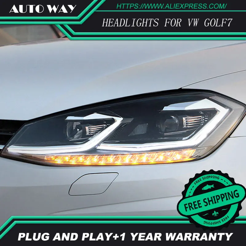 Автомобильный Стайлинг чехол для Volkswagen VW Golf7 MK7 2014 2015 фары Golf 7 светодиодные
