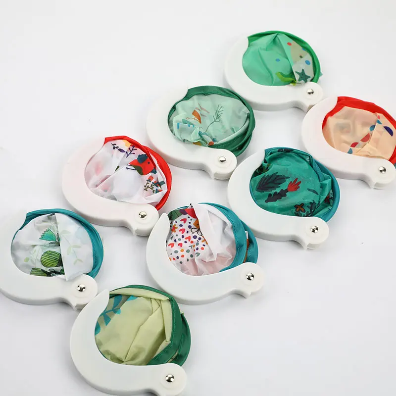 

1pc Portable Folding Fan With Handle Cartoon Mini Fan Women Summer Round Fan Gifts Creative Party Gift