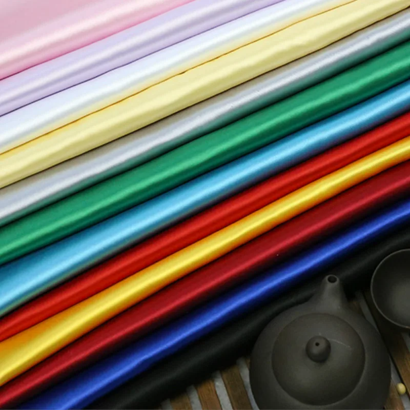 Ширина 59 дюймов высокая плотность стрейч атлас шелк имитация ткань Сделай Сам