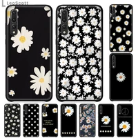 black white flower daisy design phone case for huawei honor 10 i lite 8x p 20 30 40 lite pro smart 2019 nova 5t mate 20 pro